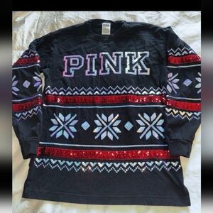 Pink Vs Campus Long Sleeve Shirt “Bling Sz-Xs